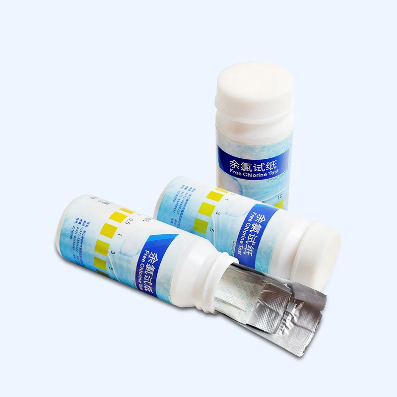 2boxes/2rolls/2bottles/pack Lab 0-25mg/l 0-10mg/l 10-2000mg/l chlorine measuring test paper residual chlorine paper