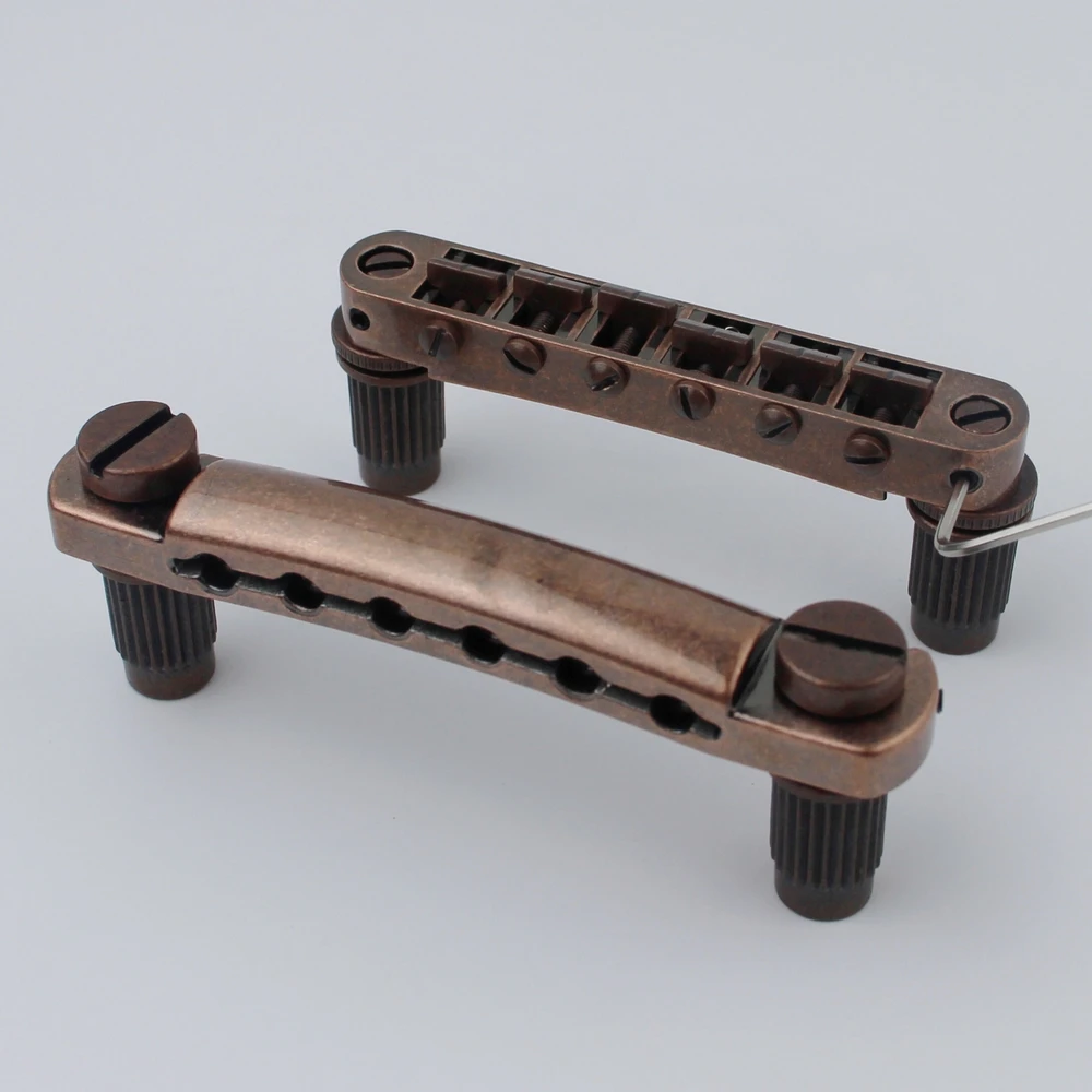 Guitar Stop Bar Tailpiece with Anchors +Tune O Matic Studs Bronze color for LP SG Guitars