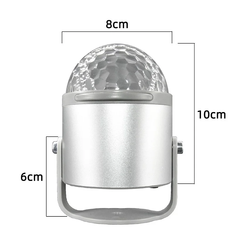 7 Colors Strobe Sound Control Stage Disco Ball Light 2 em 1 Party Family Gathering Kids Birthday Wedding Bar