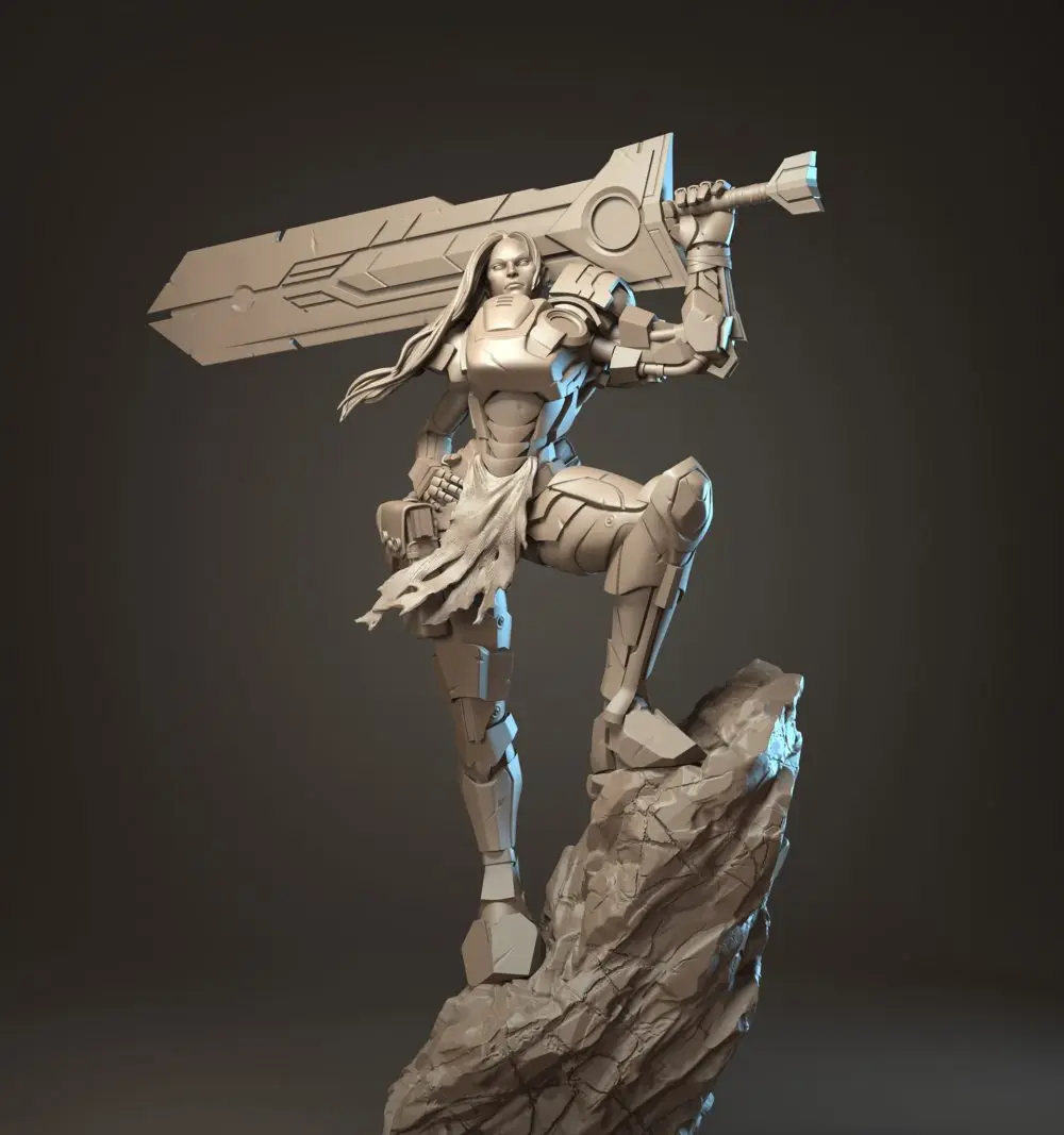 1/24 ancient warrior stand with base   Resin figure Model kits Miniature gk Unassembly Unpainted