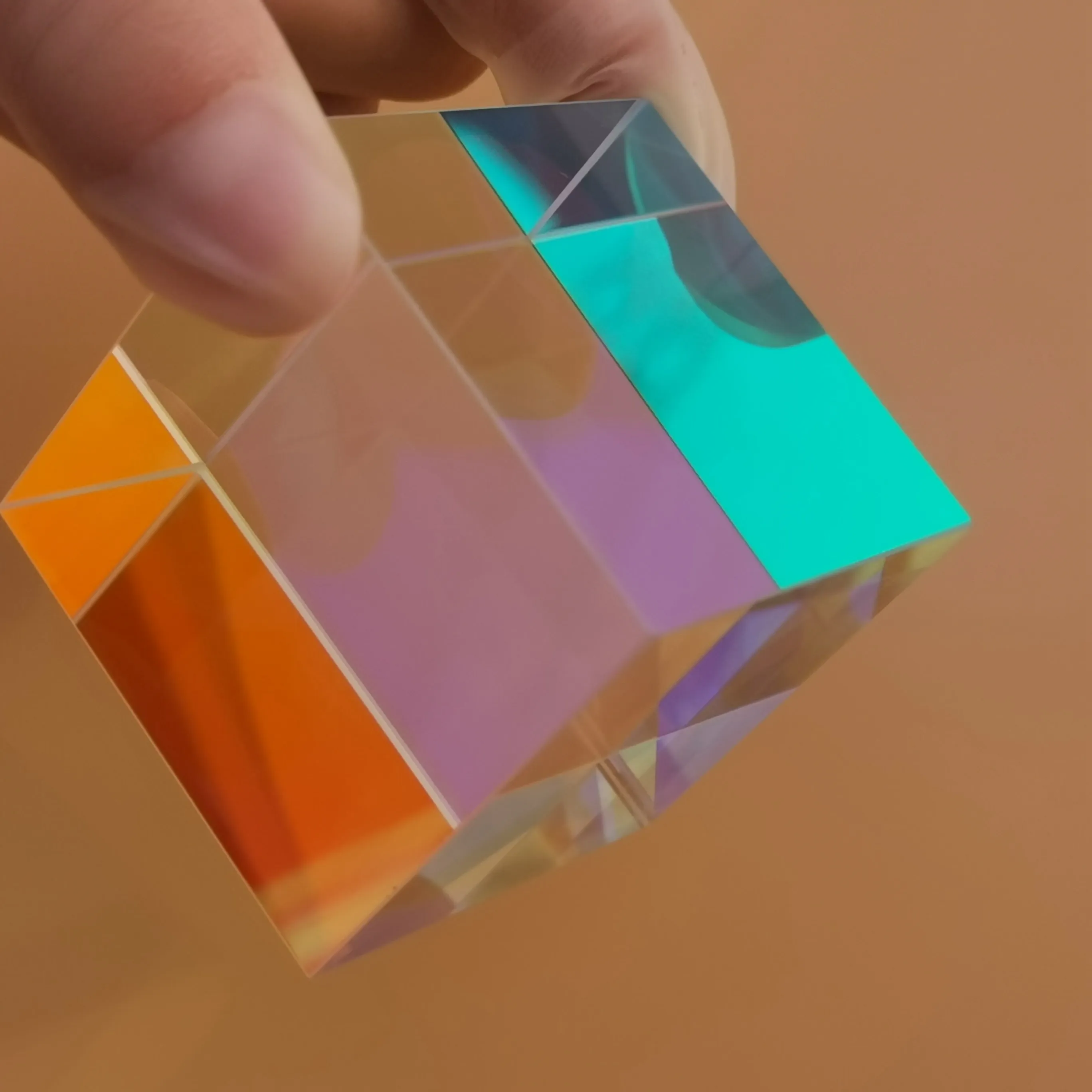 45*45*45mm Color Prism Six Bright Large Light Cube Creative Gifts Optical Experiments for Children Science