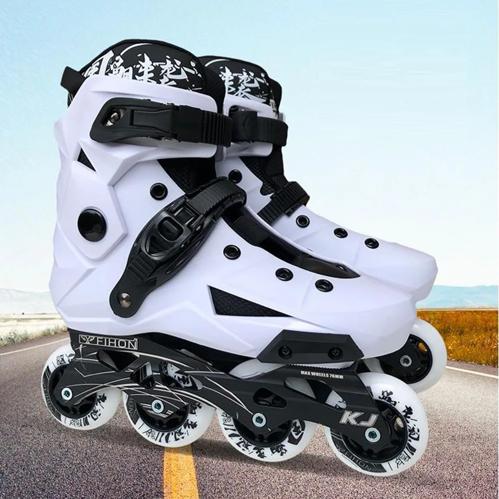 Original FIHON Inline Skates Slalom Sliding Roller Skating Shoes Children Adult Men Women Wearproof Wheel  Patines