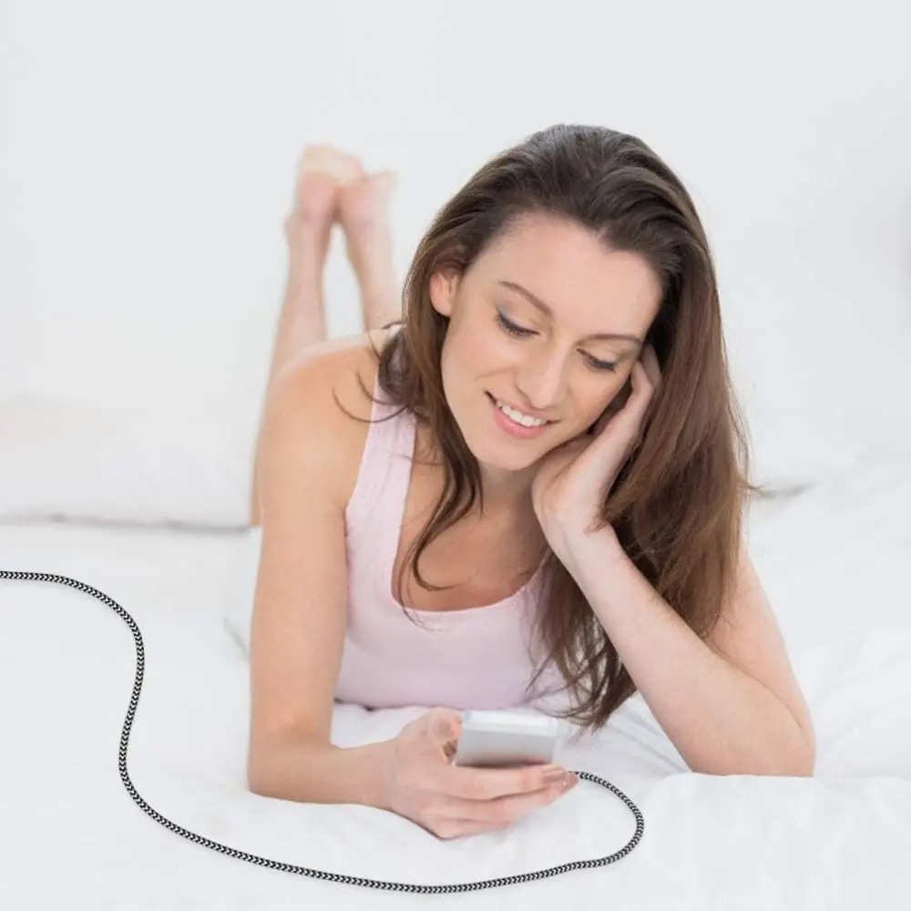 10ft USB C Cáp Sạc Nylon Braided Dài Cáp Type C Cho Samsung Galaxy S9 S10 S8 Plus Note10 9 8 moto Z,Google Pixel
