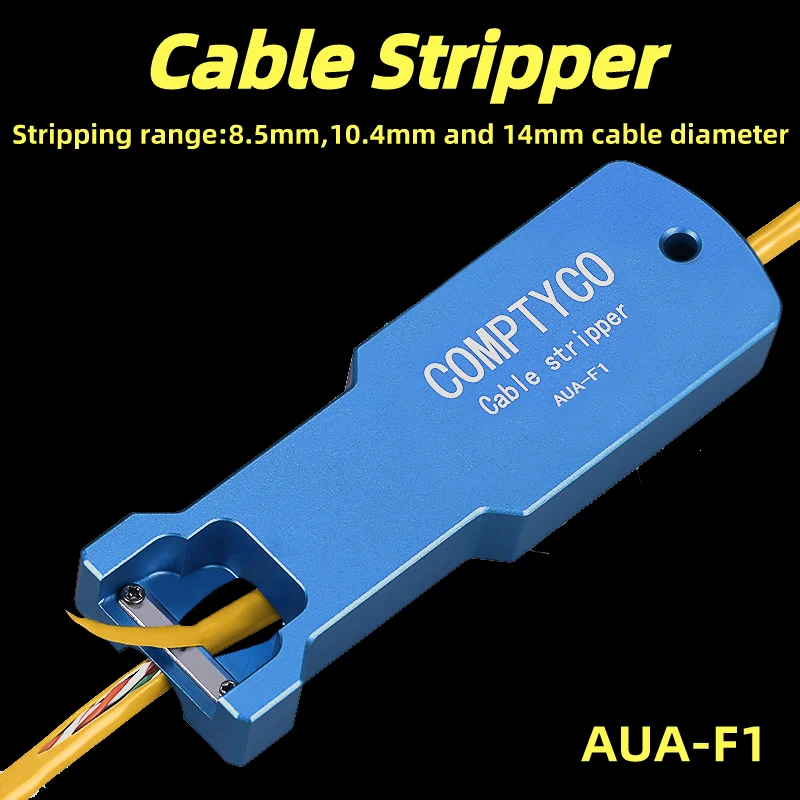 AUA-F1-Optical Fiber Cable Stripper, cabo bainha talhadeira, longitudinal Stripper, Cabo Jacket cortador Tools, 8.5mm, 10.4mm, 14mm