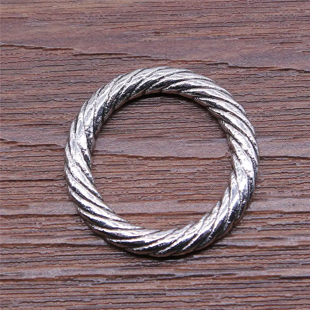 Hot 10pcs Rope Circle Connector Charms For Bracelet Necklace Jewelry Diy Craft Accessory