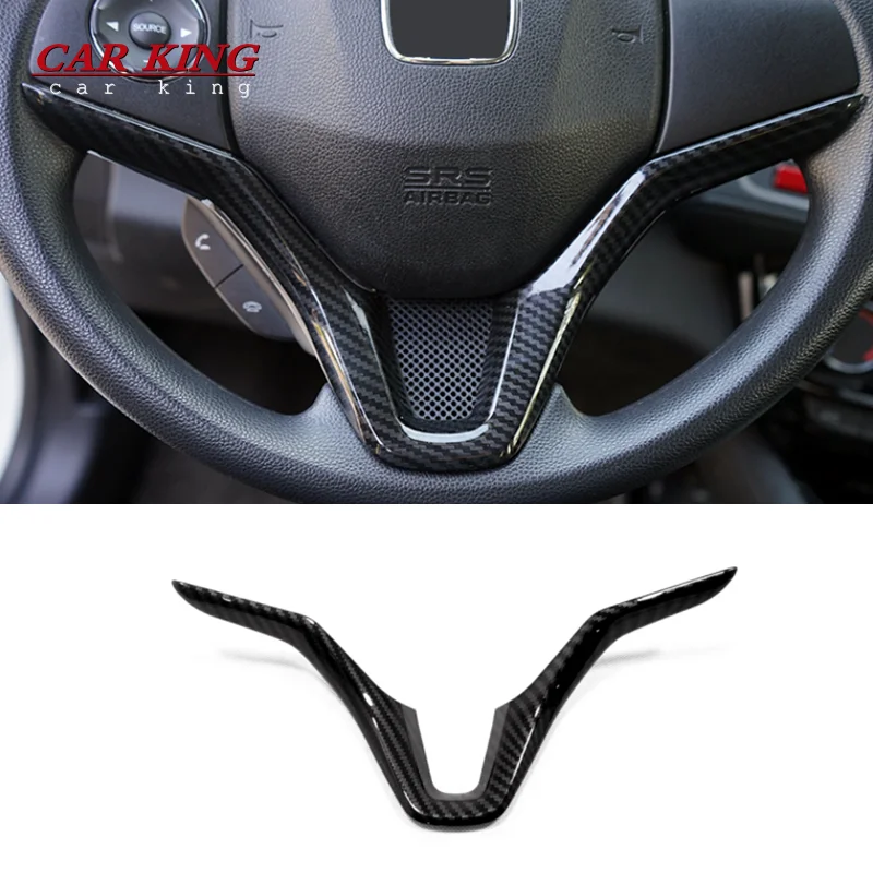 

For Honda HR-V HRV Vezel 2015 2016 2017 2018 Car Steering Wheel Panel Cover Bezel Trim Insert Badge Molding Garnish Decoration