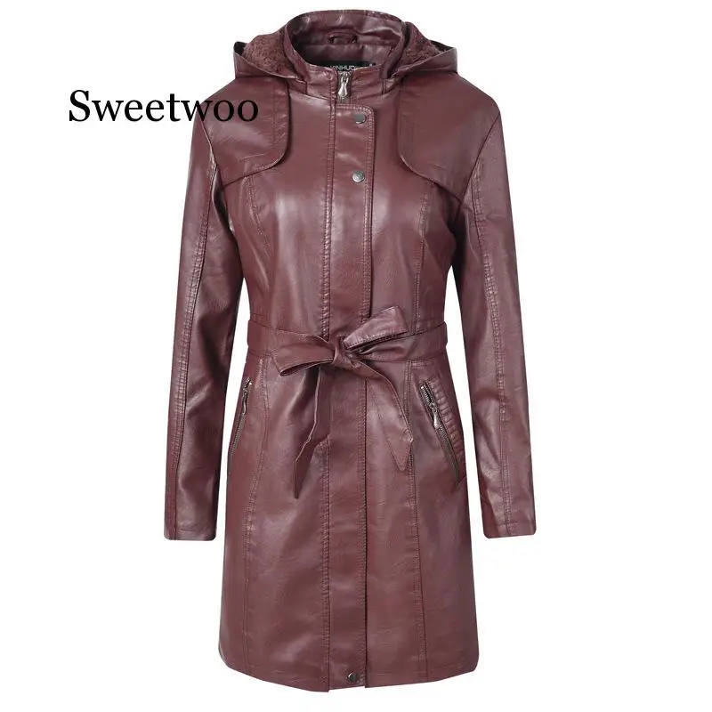 

2020 New Women's Coat Women Casual Winter Slim Zipper Long Sleeve Long Bandage Jacket Warm Coat Female Clothing