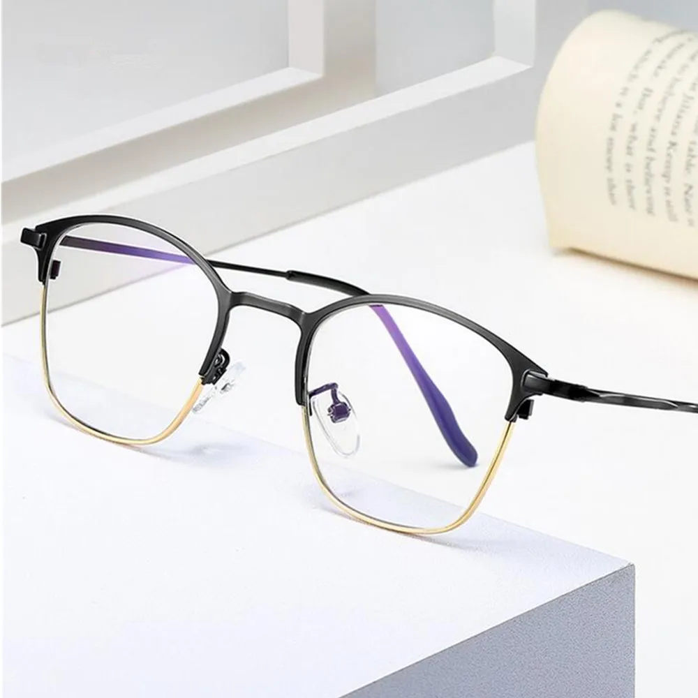 TR90 Blue Light Blocking Glasses Women Anti Eyestrain UV Filter Computer Game Eyeglasses Man Lightweight Frame