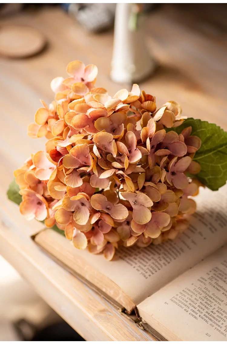 Simulation Flower Retro Hydrangea Wedding Decoration Home Living Room Wall Decoration Photography Props Fake Flowers