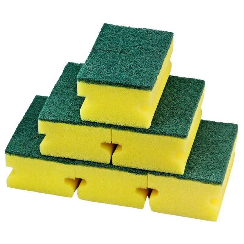 Dishwashing Scouring Pad Sponge Scrubber Goods For Cleaning Home Utensils Cookware Wash Up New Kitchen Small Items Sink Scourer