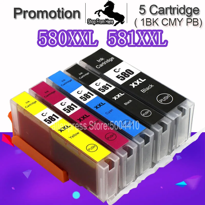 580XXL 581XXL Ink Cartridge Compatible for Canon PGI-580XXL CLI-581XXL PGI 580 XXL CLI 581 XXL 580XL PGBK