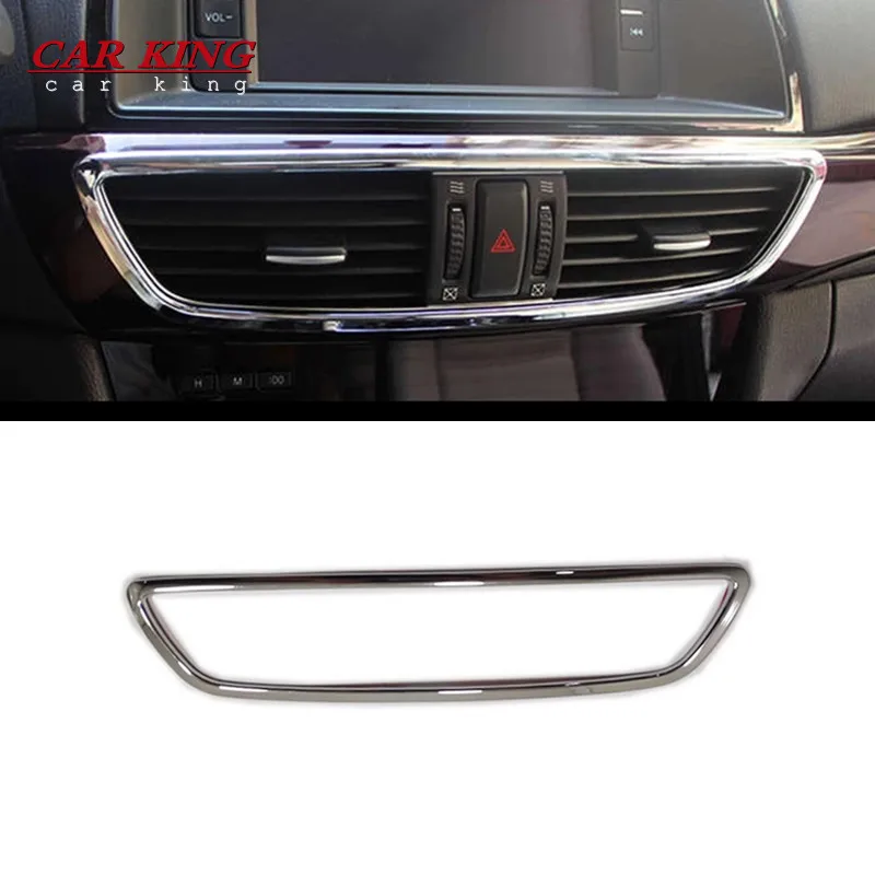 For Mazda 6 Atenza ABS Chrome AC Switch Button Cover Trim Center Console Decoration Bezels Car Styling Auto Interior Accessories