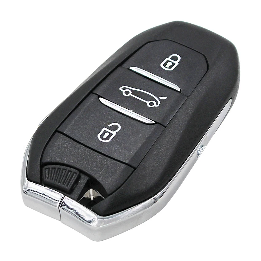 DS Smart Keyless Go Remote Key 3 Buttons 433MHz PCF7945 46 Chip dla Peugeot 308 508 dla Citroen C4 DS4 DS5 Klucz awaryjny HU83