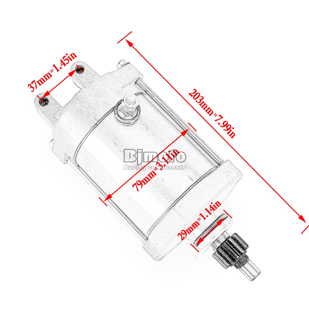Anlasser für Yamaha YFM660R Raptor 660R 2001-2005 für CFMOTO CF500 CF188 CForce 500 UForce ZForce 600 Z6 X6 X5 0188-091100 – Detail 1