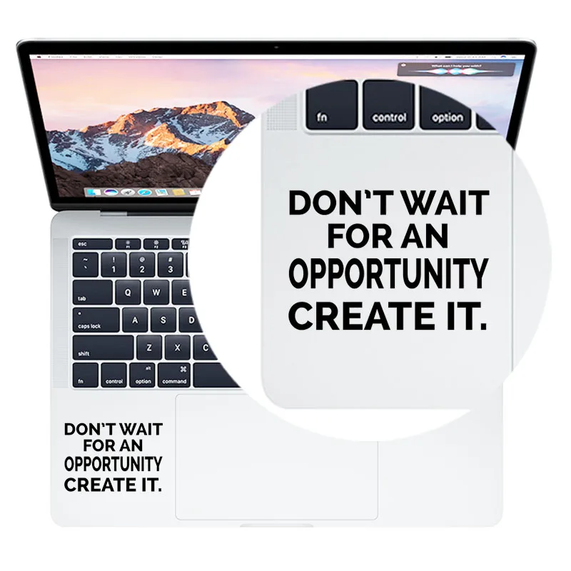 Motivational Work Quote Trackpad Decal Laptop Sticker for MacBook Pro16 Air Retina 11 12 13 15 inch Mac Book Notebook Vinyl Skin