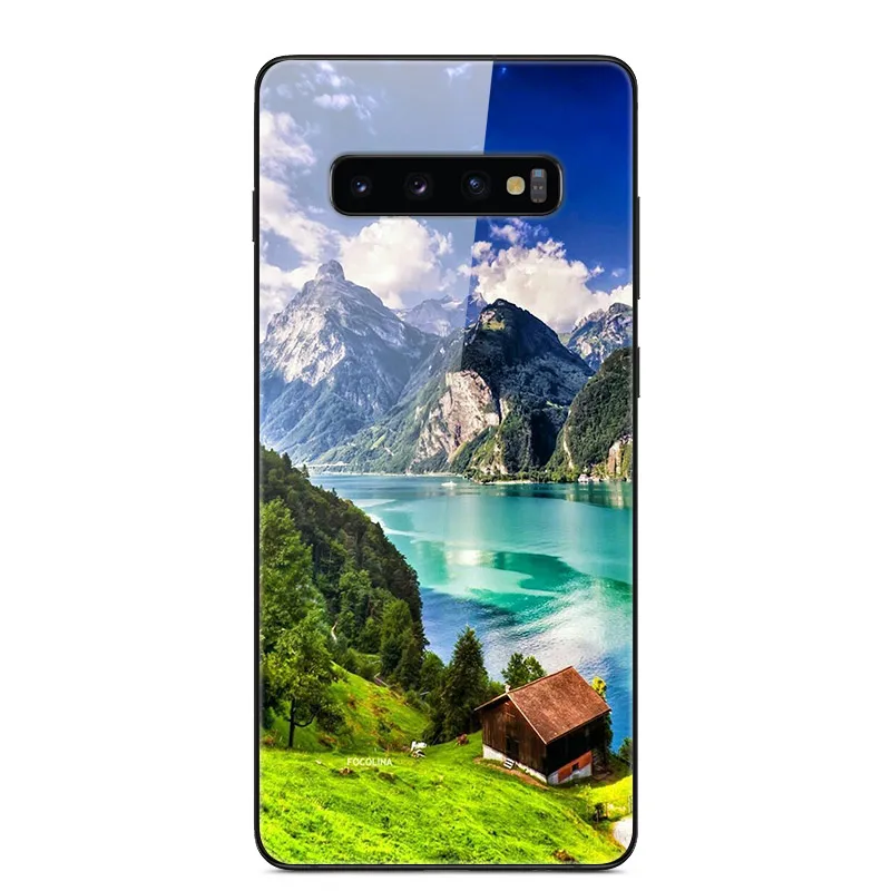 For Samsung S10 Plus Case Tempered Glass Hard Phone Back Cover coque For Samsung Galaxy S10E S 10 5G S10plus bumper cases capa