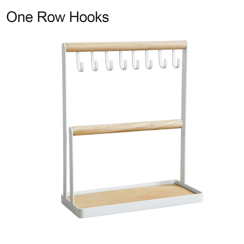 Support à bijoux en bois, support de bureau suspendu pour collier, Bracelet, bague, montre, organisateur de rangement, clous d'oreilles, pendentif, présentoir