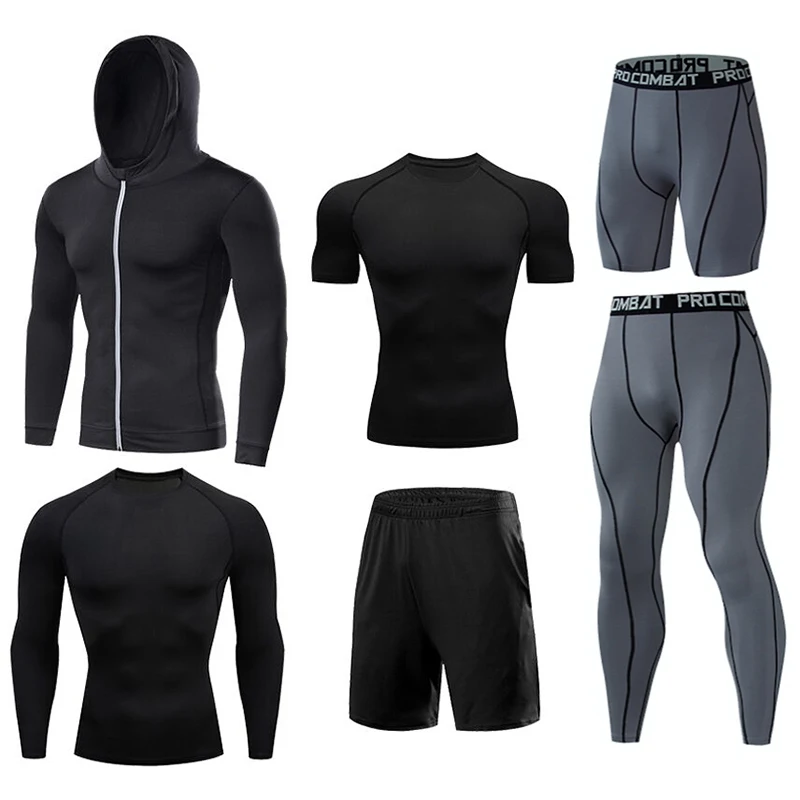 Herren-Lauf-Kompressions-T-Shirts, schnell trocknend, Fußballtrikot, Fitness, eng, Sportbekleidung, Fitnessstudio, Sport, kurzärmeliges Hemd, atmungsaktiv – Detail 9