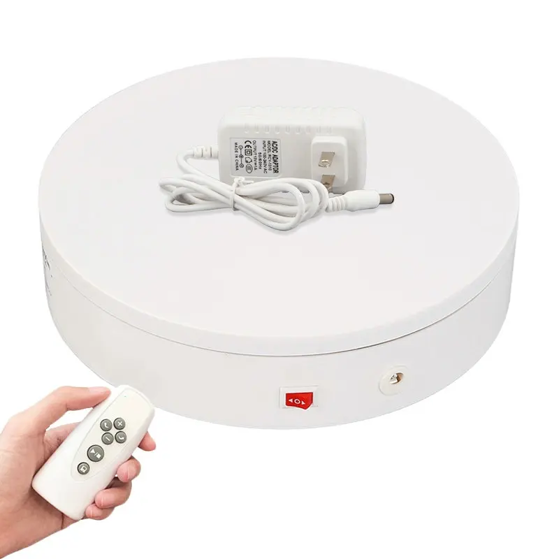 HQ R01 Remote Control Electric Rotating Turntable Display Stand Lazy Susan Base Automatic Rotary Stand Revolving Platform