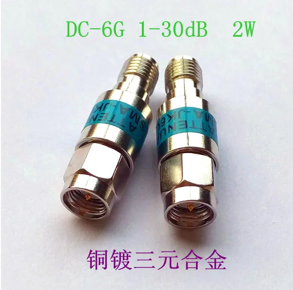 RF Attenuator 1 ~ 30dB Fixed Attenuation Dc-6g Sma-jk Revolution Female Ternary Alloy