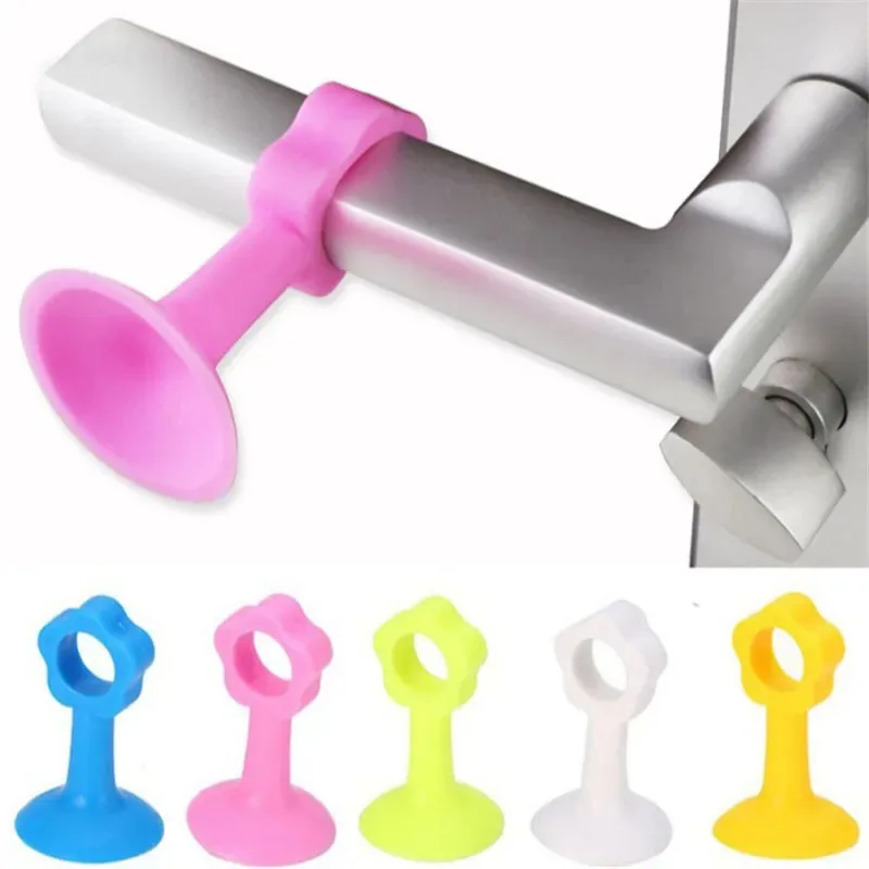 

4PCS Door Stopper Doorknob Wall Mute Crash Pad Door Cabinet Door Handle Lock Silencer Anti-Collision Silicone Doorknob Cushion