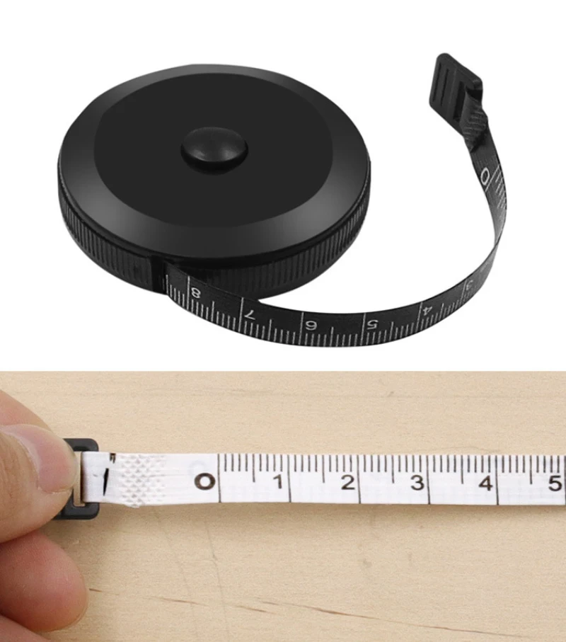 1.5M/60Inch Sewing Tailor Tape Measure Body Measuring Ruler Soft Centimeter Meter Dual Sided Retractable Tools Sewing Tools