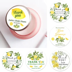 Lemon Thank You Stickers Customized Logo Wedding Decor Bride To Be Hen Bachelorette Party Decor Label Bridal Shower Girl Favors