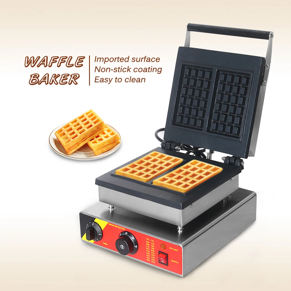 Itop Wafelijzer Elecrtic Wafels Machine 2 Stuks Rechthoekige Commerciële Muffin Machine Non Stick Ontbijt Machine 110V 220V