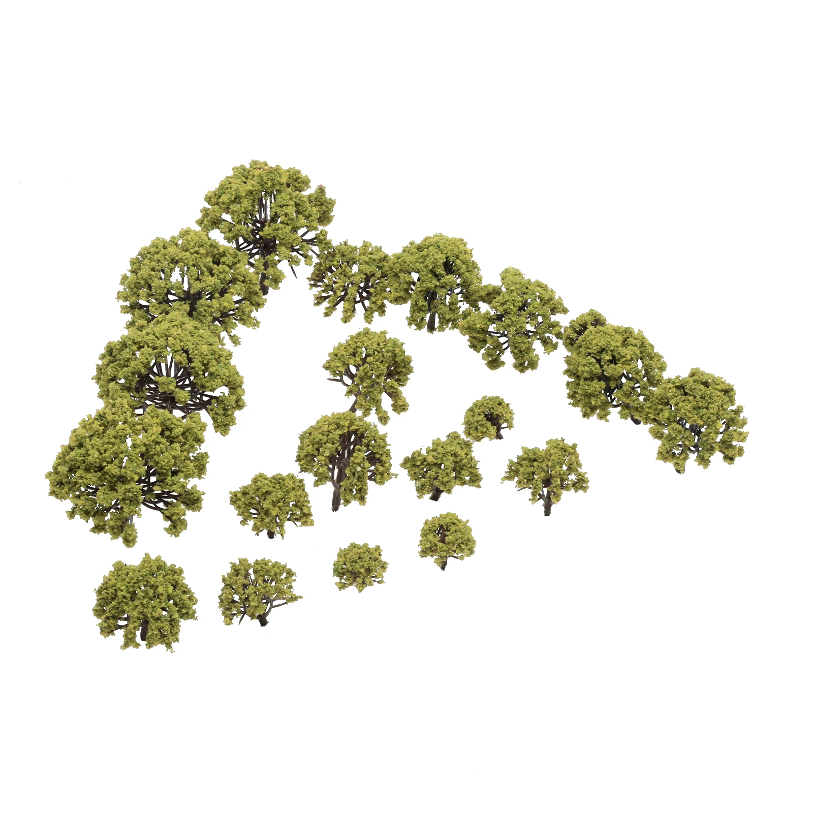 20pcs Model trees Aritificial Plants Railway Wargame Park Diorama Scenery HO 3/4/5/6/8cm Architecture Railroad Scenery