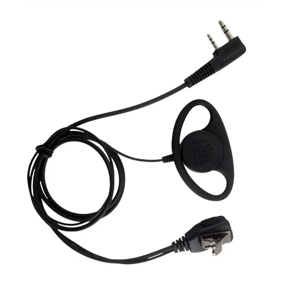 For Motorola Radios 2.5MM Pin D Shape Earphone Headset Earpiece Earhook Sperker With Hidden Mic FOR KENWOOD Walkie-talkie