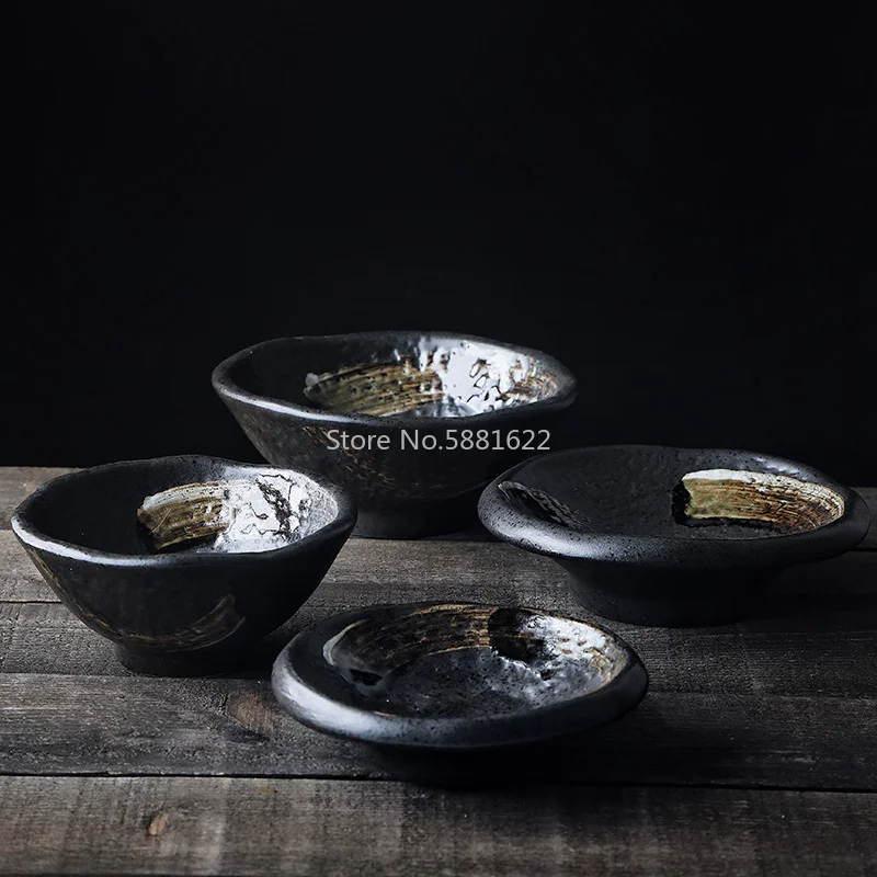 Japanese Style Gourd Bowl Personality Restaurant Retro Meal Dish Small Appetizer Dish Thick Edge Pickle Dish