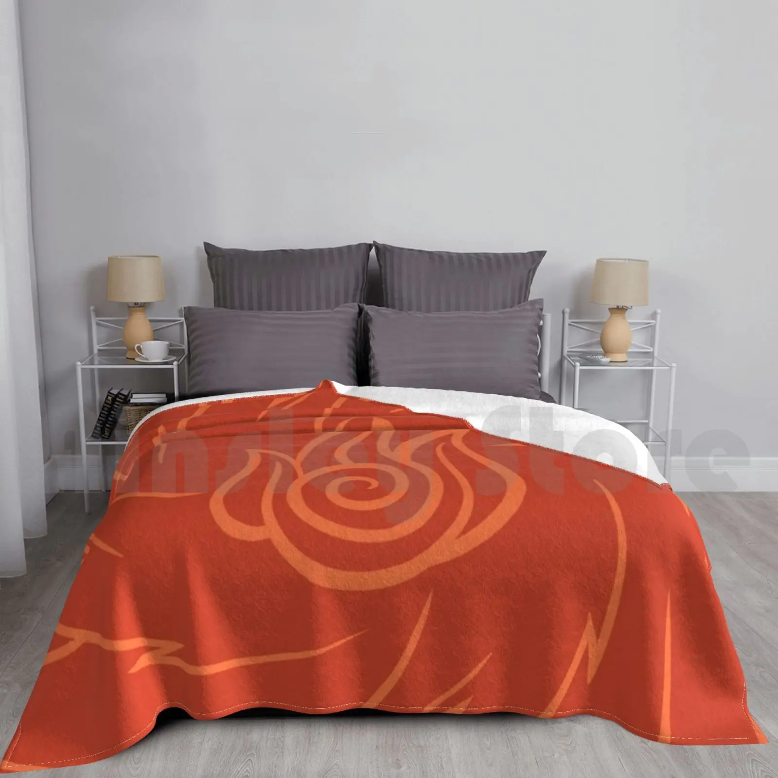 Blanket Minimalist Fire Red 883 The Last Airbender Tla Air Nomads Air Nomad Air Fire Nation