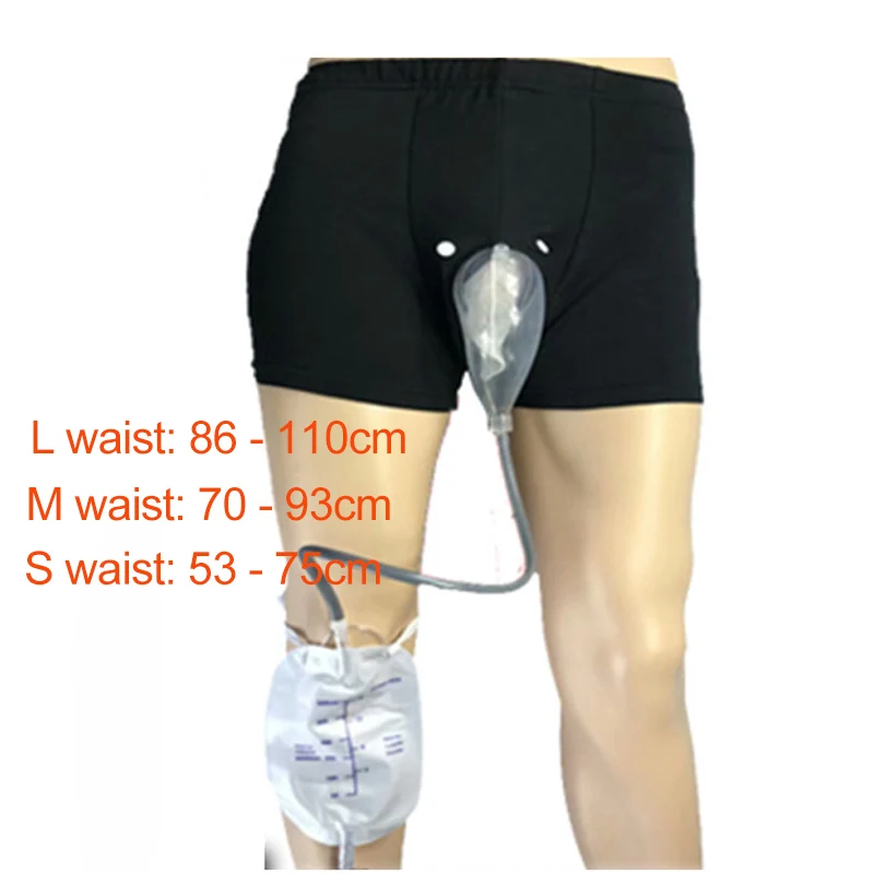 WETIPS Silicone Removable Urine Collector Portable Urinal System With Pee Holder Urine Funnel Pee Catheter Bag Underwear Urinal