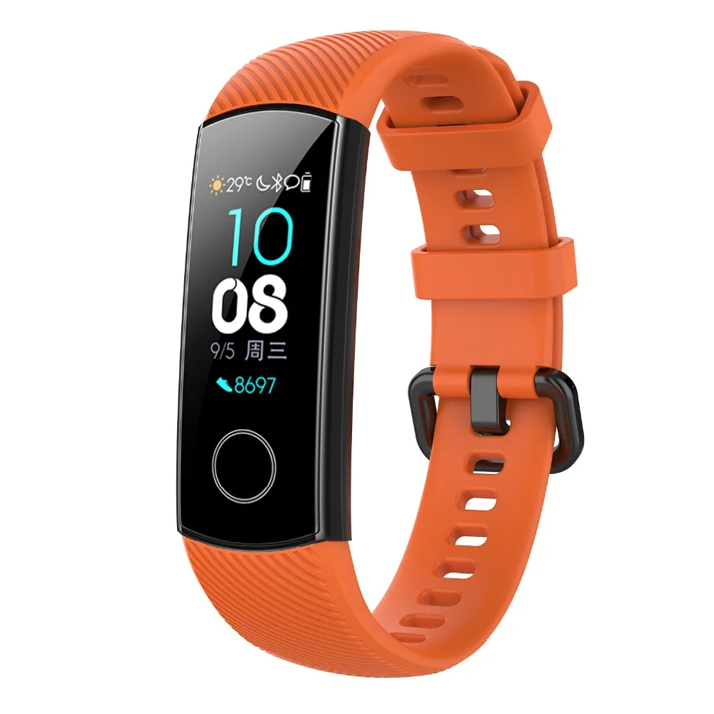 Sport Silicone Watch Strap For Honor Band 4 5 Wristbands Accessories Replacement Strap For Huawei Honor Band 5 4 Smart Bracelet