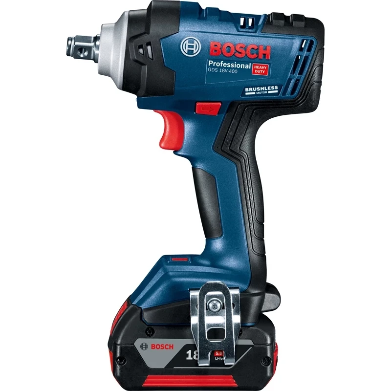 Bosch Cordless Impact Wrench Brushless Motor Lithium Battery Rechargeable Electric Wrench GDS 18V-400 400N.m Impact Driver