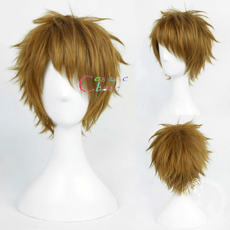 Ensemble Stars Tenma Mitsuru Cosplay Wigs Short Brown Heat Resistant Synthetic Hair Wig + Free Wig Cap