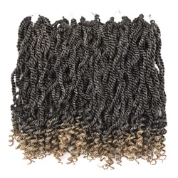 DinDong Senegalse Twist Crochet Hair 20/Stands Synthetic Curly Braiding HairBraids Pre Looped Braid Hair Bulk