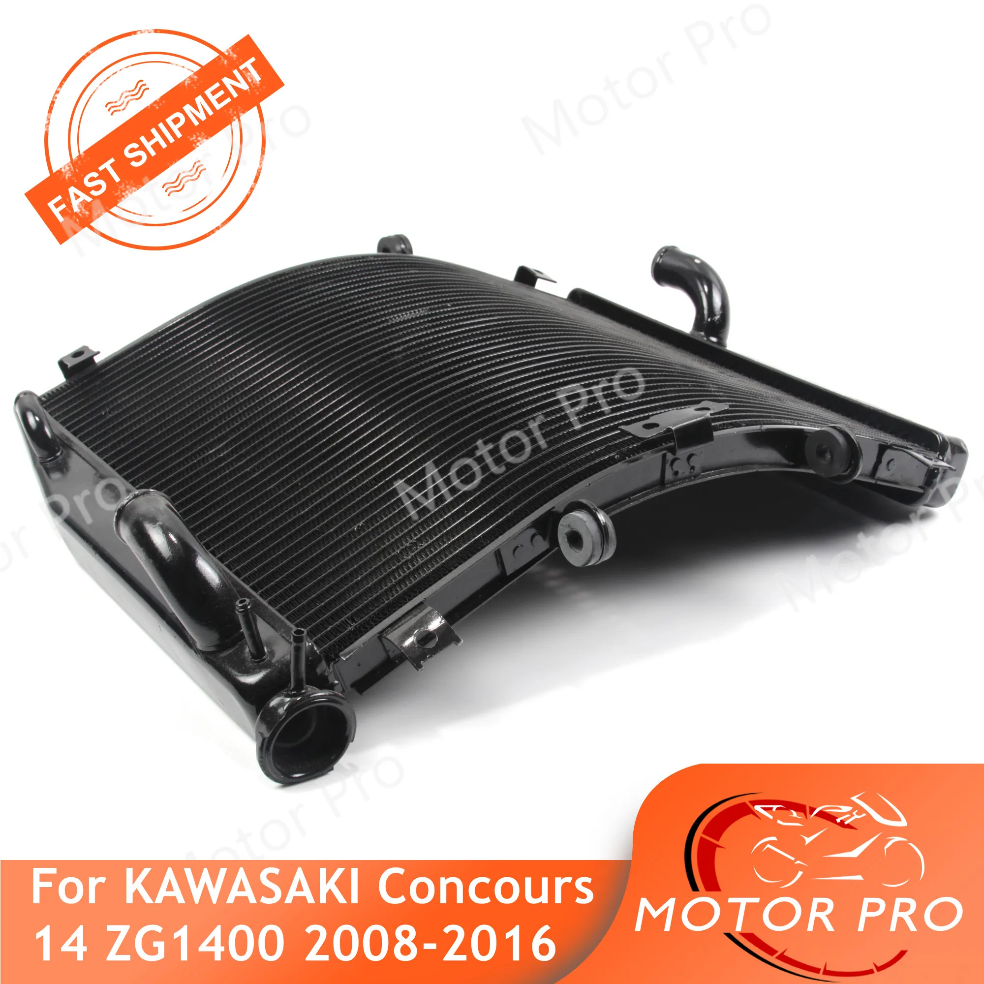 Radiator For Kawasaki ZG1400 2008 - 2016 Cooling Cooler Motorcycle Concours 14  2010 2011 2012 2013 2014 2015 Ninja ZX14R ZX-14R