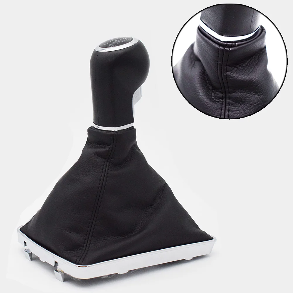 6 Speed Car Gear Shift Knob With Leather Boot Cover For Opel/Vauxhall Astra H 2005 2006 2007 2008 2009