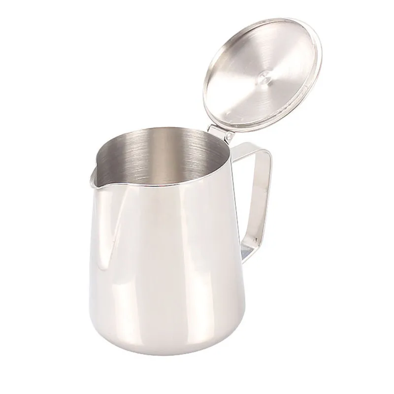 2L Stainless Steel Pull Flower Espresso Frother Frothing Garland Cup Milk Jug Large Capacity Coffee Pot Used By Induction Cooker