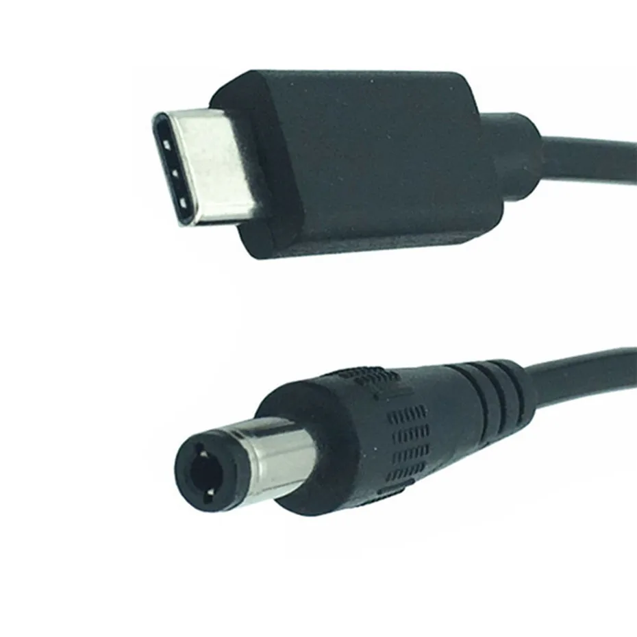 DC 5.5 X 2.1mm Female Male Jack To Type-C USB 3.1 Male Plug Cable DC Power Connector Adapter DC To Type C Male 3A 0.2M