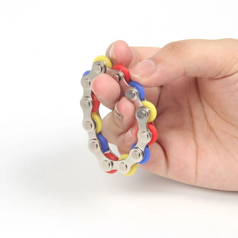 Kette Fahrrad Fingers pitze Dekompressor rollende Neuheit sensorische Dekompression Kinder Erwachsenen Finger Spielzeug Autismo Stress Angst Zappeln