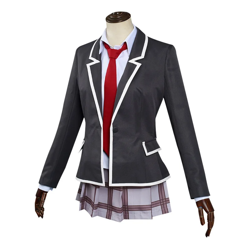 Japan Anime Tenkuu Shinpan High-Rise Invasion Cosplay Mayuko Nise Uniform Halloween Party Jacket Top Skirt Socks Costume C93M143