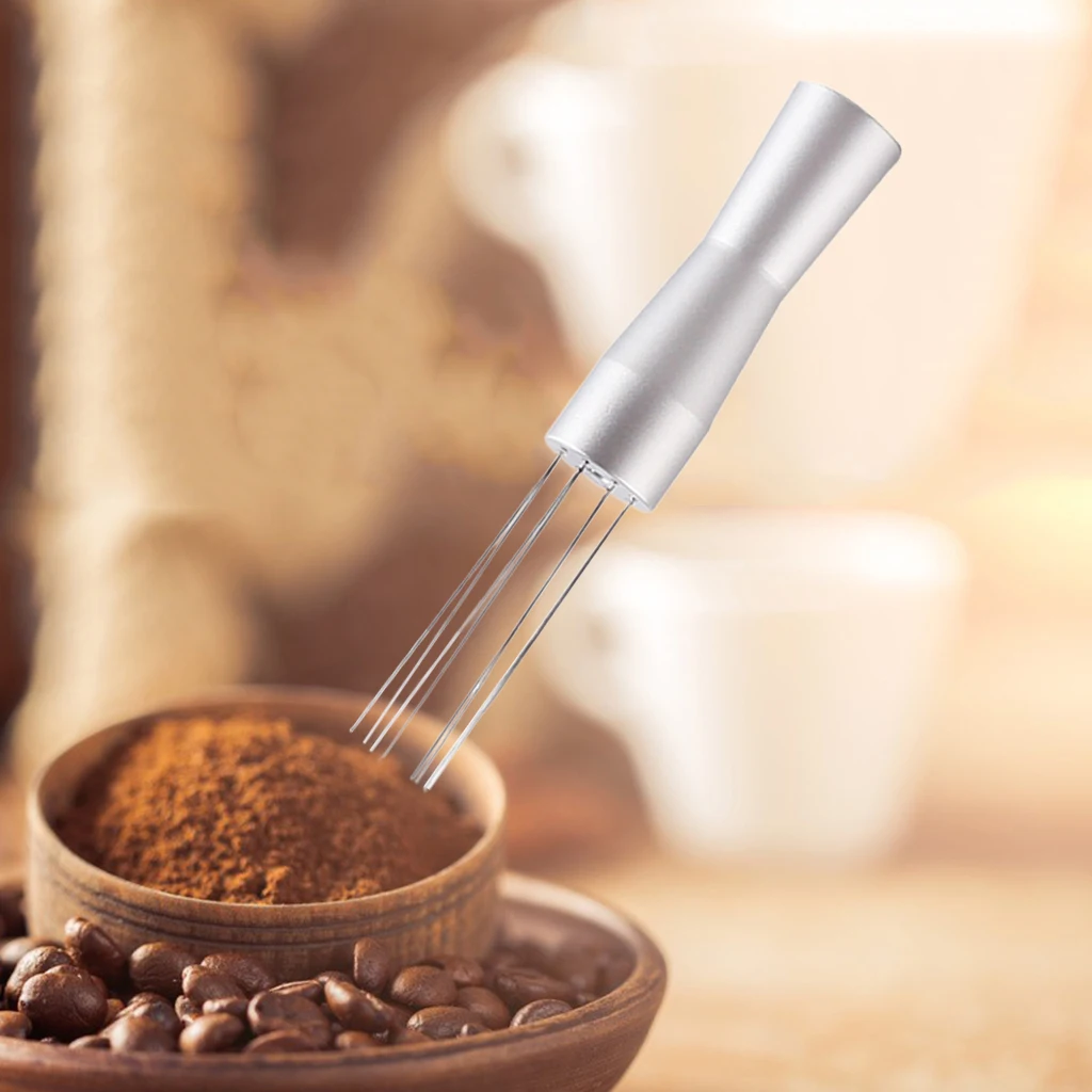 1Pc distributore di manomissione in polvere di caffè livellatore strumento per caffè in polvere agitatore per caffè Espresso agitatore aghi in acciaio inossidabile per uso alimentare