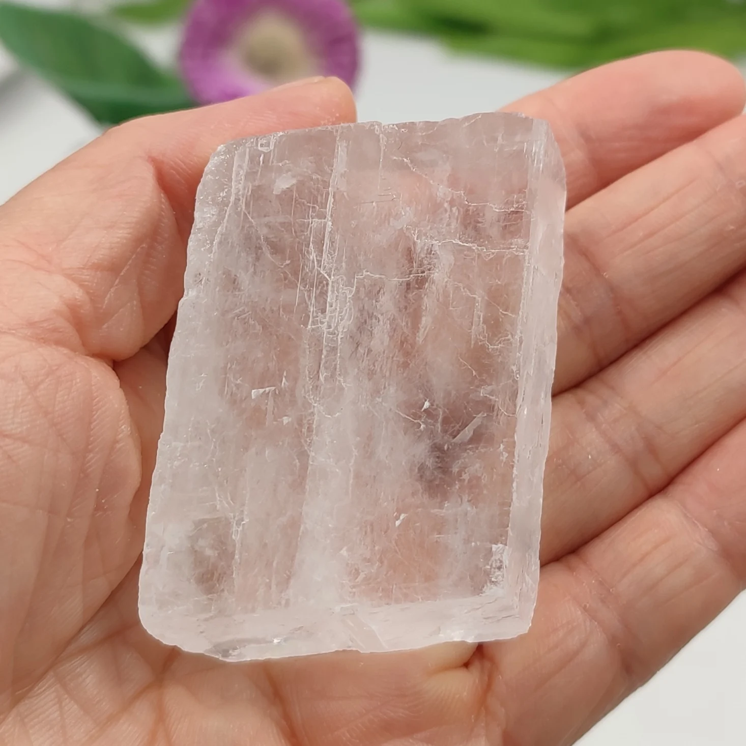 1pc Large Natural Optical Calcite Raw White Iceland Spar Mineral Specimen Quartz Crystal Reiki Healing Stone