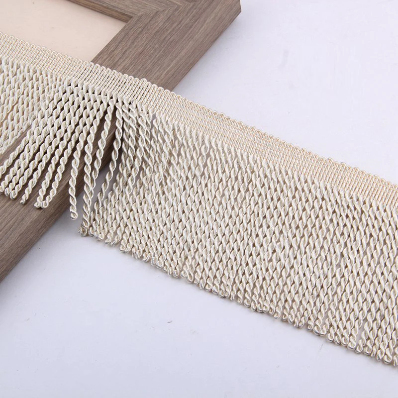 12Yards/lot Tassel Fringe Trim 12cm Long Tassel Braided Sewing Crafts Trimmings Edging Curtains Cushion Sofa Decor