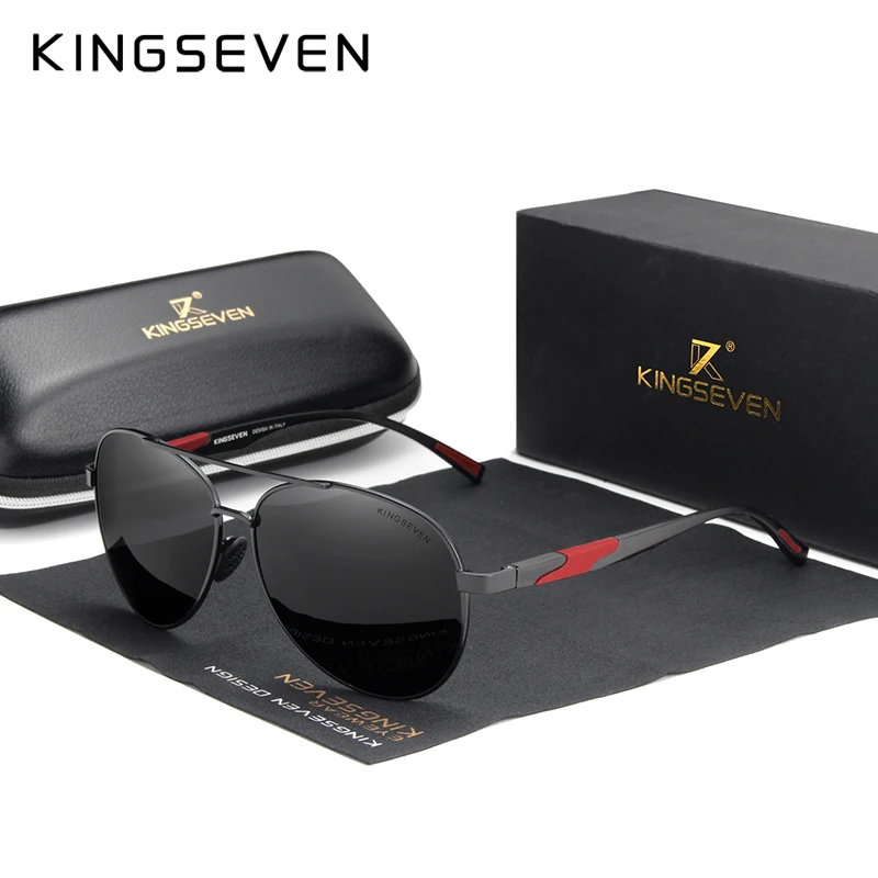 

KINGSEVEN 2024 Brand Design Men's Sunglasses Polarized Aluminum Pilot Glasses For Women Fashion Style UV400 Gafas De Sol