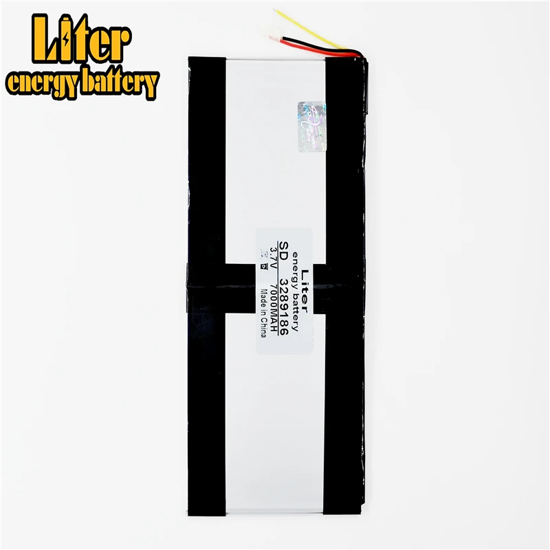 3 สายที่ดีที่สุดแบตเตอรี่ยี่ห้อ Polymer 3289186 แท็บเล็ต 3.7 V 7000 MAH แบตเตอรี่