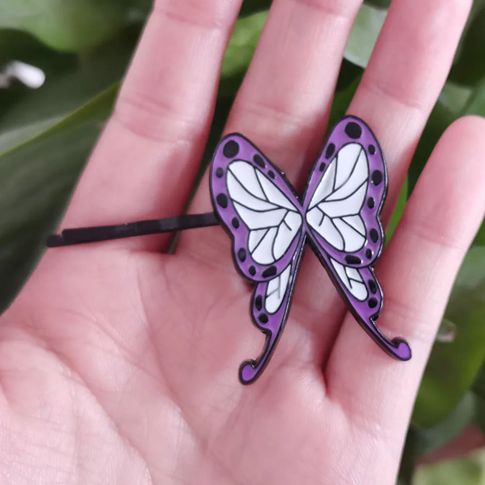 RJ Hairpin Barrettes Kochou Shinobu Insect Butterfly Hair Clip Hairwear Girls Coraline Jewelry