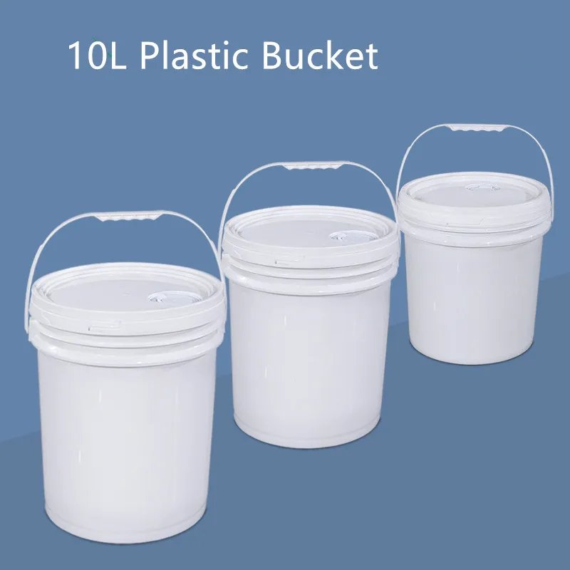 10 liter Plastic Bucket with Lid and handle Food Grade Polypropylene Storage container Leakproof Pail 2PCS